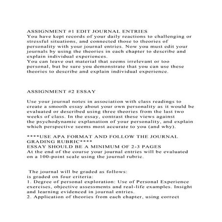 ASSIGNMENT #1 EDIT JOURNAL ENTRIESYou have kept records of your .docx