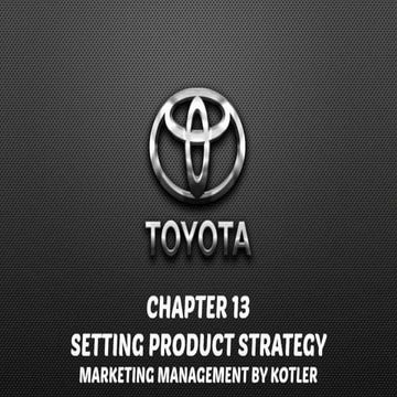 Toyota Case Study- Kotler