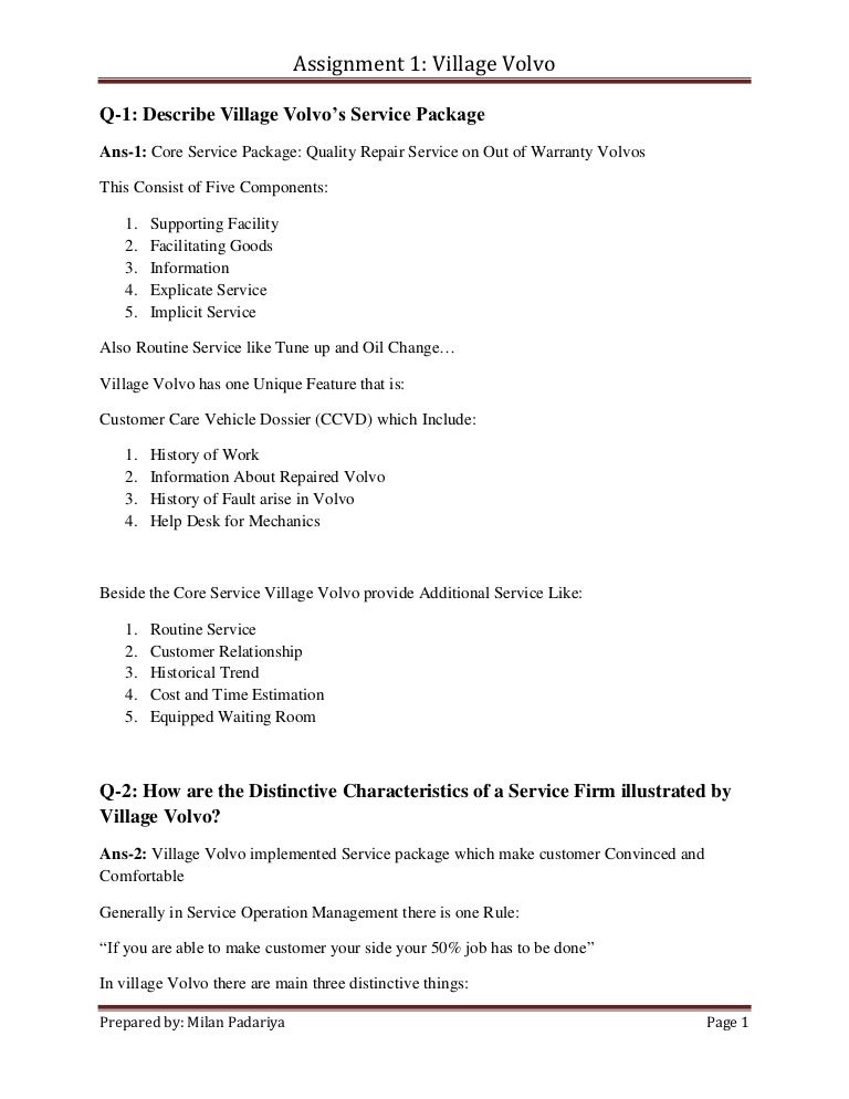 Village volvo case study solution ppt image