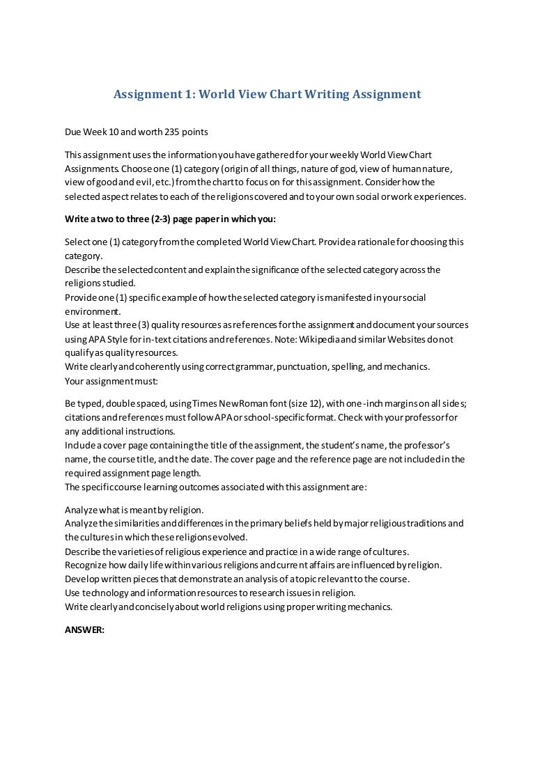 Personal worldview examples image