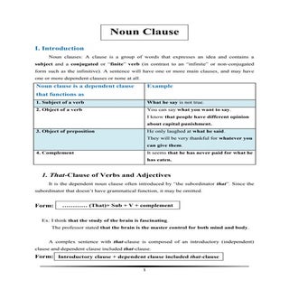 Noun Clause 