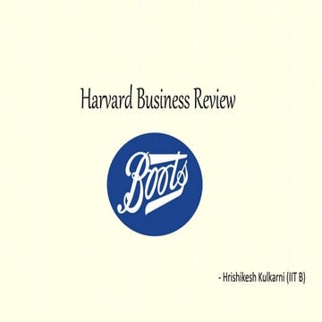 Harvard Business Review - Boots UK