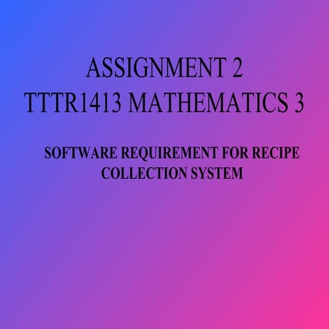 Assignment 2  math3