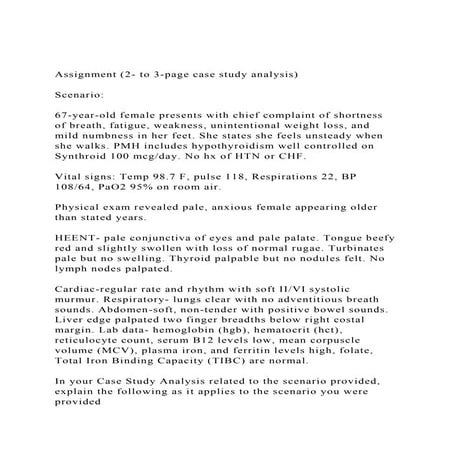 Assignment (2- to 3-page case study analysis)Scenario 6.docx