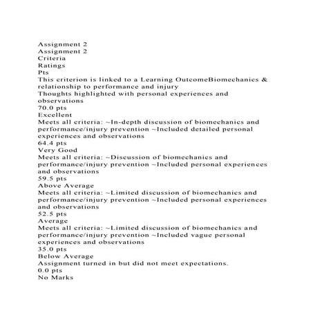 Assignment 2Assignment 2CriteriaRatingsPtsThis criterion.docx