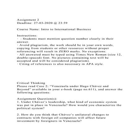 Assignment 2Deadline 27-03-2020 @ 2359Course Name Intro t.docx