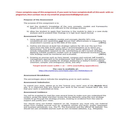 Assignment 2 Instructions Ge Case Study Docx
