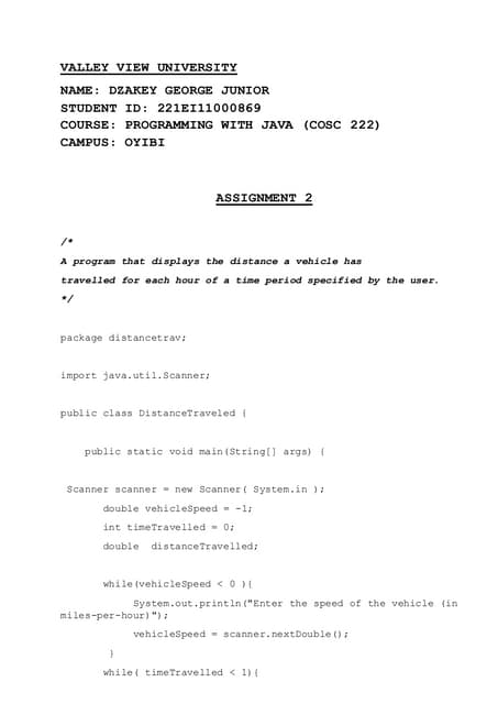 ASSIGNMENT 2 JAVA.docx | Programming Languages | Computing
