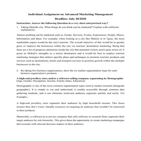 Assignment 2 (Marketing).doc