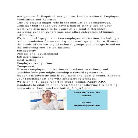 Assignment 2 Required Assignment 1—Intercultural Employee Motivatio.docx