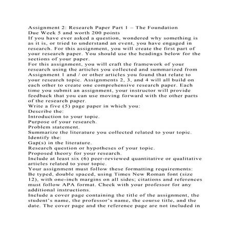 Assignment 2 Final Project Assignment SubmissionFor this assign