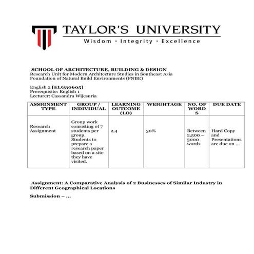 Assignment 2 (research report)