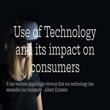 technology and its impact on consumers life | PDF