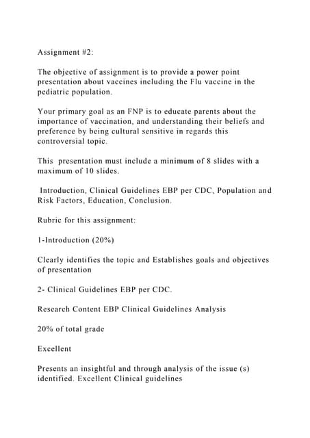 Assignment #2 The objective of assignment is to provide a power.docx