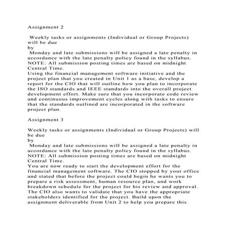 Assignment 2 Weekly tasks or assignments (Individual or Group Pr.docx