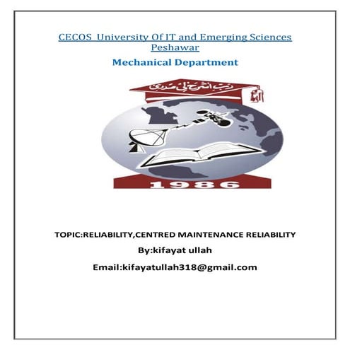 RELIABILITY CENTERED MAINTAINANCE