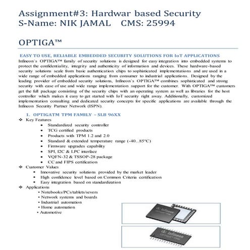 Hardwar based Security of Systems