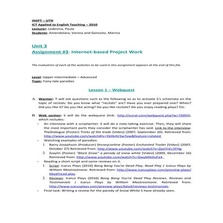 Assignment #3   amendolara & gorosito