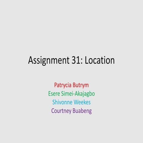 Assignment 31 final draft