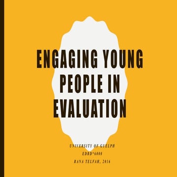Engaging Young people in Evaluation 