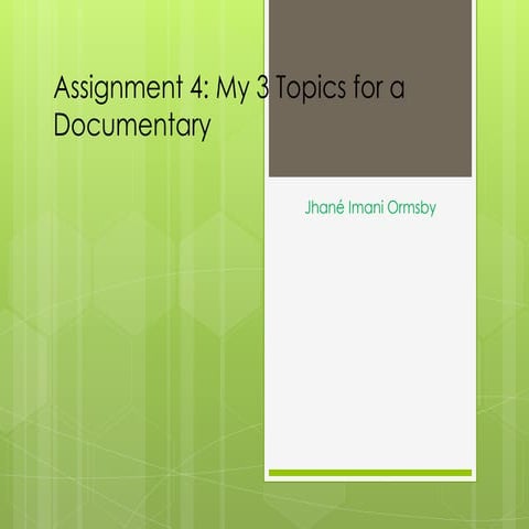 Assignment 4 | PPT
