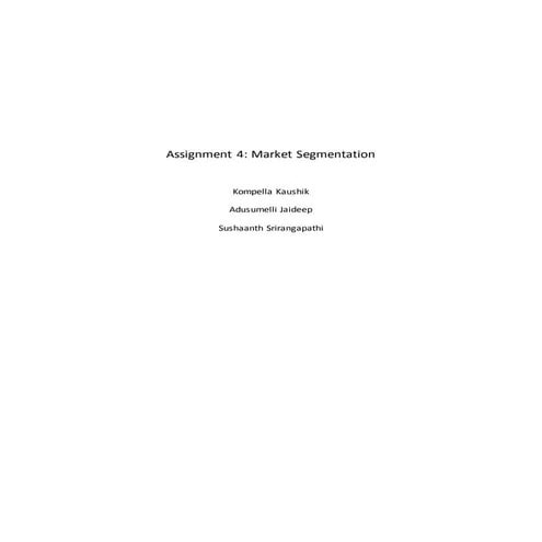 Clustering Techniques Review