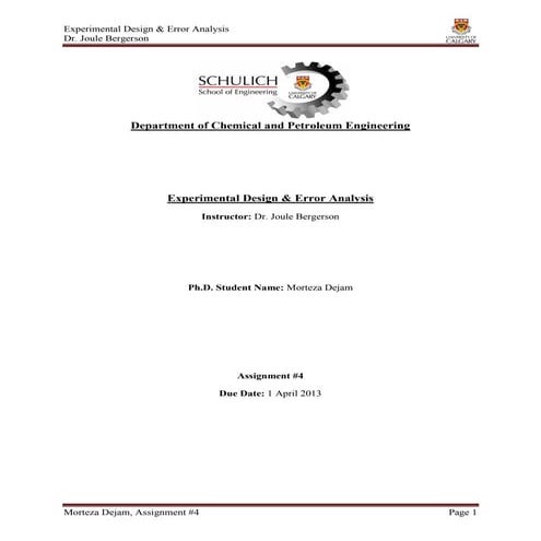 Assignment #4 questions and solutions-2013 | PDF