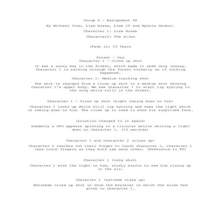 Assignment 49 draft one script