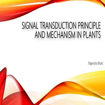 Signal transduction principle and mechanism in plants