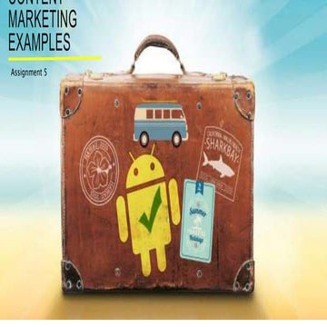 Content Marketing examples (Assignment 5)