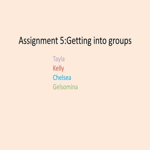 Assignment 5 group work | PPT