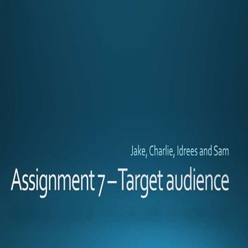 Assignment 7 - Jake Ewen