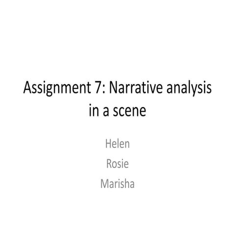 Assignment 14 opening sequence analysis (draft 2) part 3 | PPTX