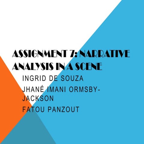Narrative Analysis in a scene | PPTX