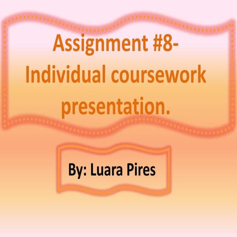Assignment8 | PPT