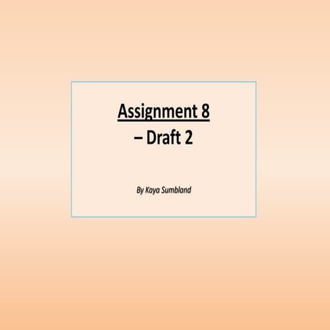 Assignment 8   draft 2