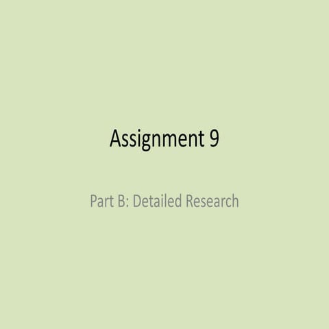 Assignment 9: Part B