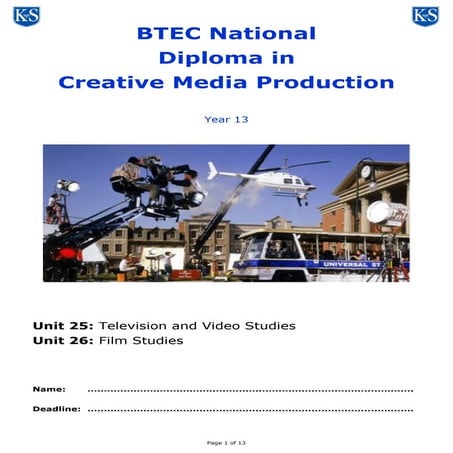 Units 25, 26 Assignment Brief | PDF