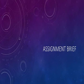Assignment brief