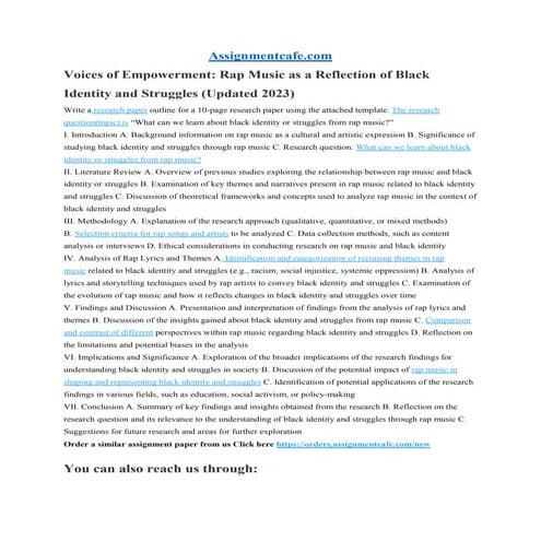 Voices of Empowerment: Rap Music as a Reflection of Black Identity and ...