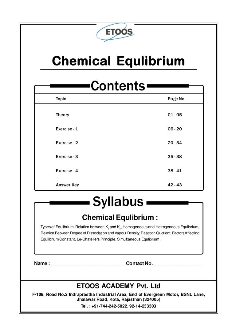 Homework chemical equilibria image