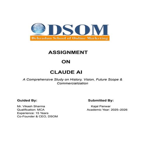 Claude AI: Comprehensive Study on History, Vision, Future Scope ...