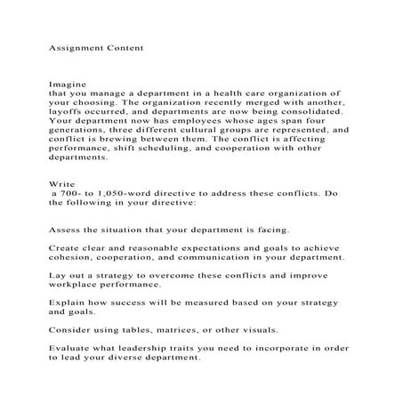 Assignment ContentCreate a brochure in which you communi.docx