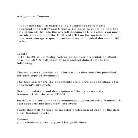 Assignment Content Your next task in building the business r.docx