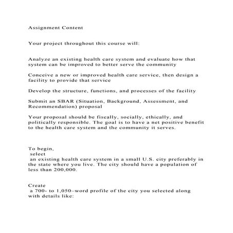 Assignment ContentYour project throughout this course will.docx