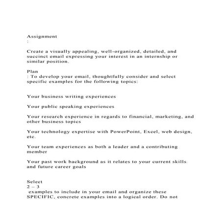 Business Email Assignment | DOCX