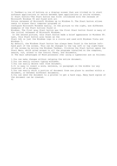 Beginning computer basics exercise | PDF