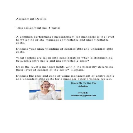 Assignment DetailsThis assignment has 4 parts; A commo.docx