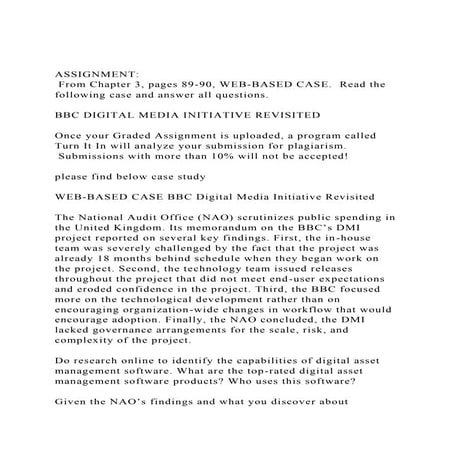 ASSIGNMENT From Chapter 3, pages 89-90, WEB-BASED CASE. Rea.docx