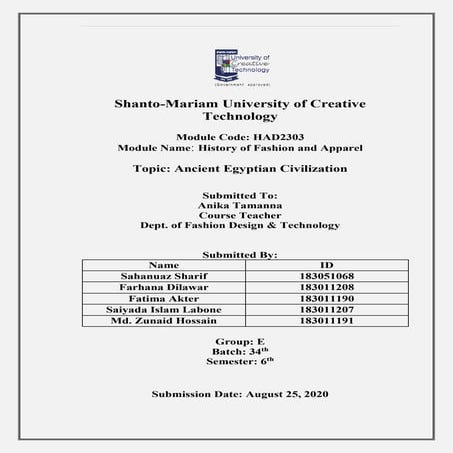 Ancient Egyptian Civilization.